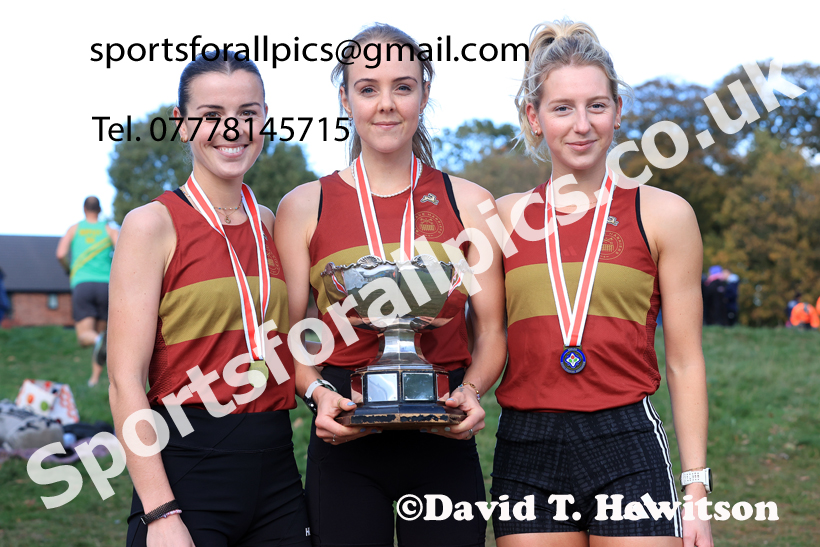 Senior Womens 2025 National Cross Country Relays, Berry Hill Park, Mansfield. Photo: David T. Hewitson/Sports for All Pics